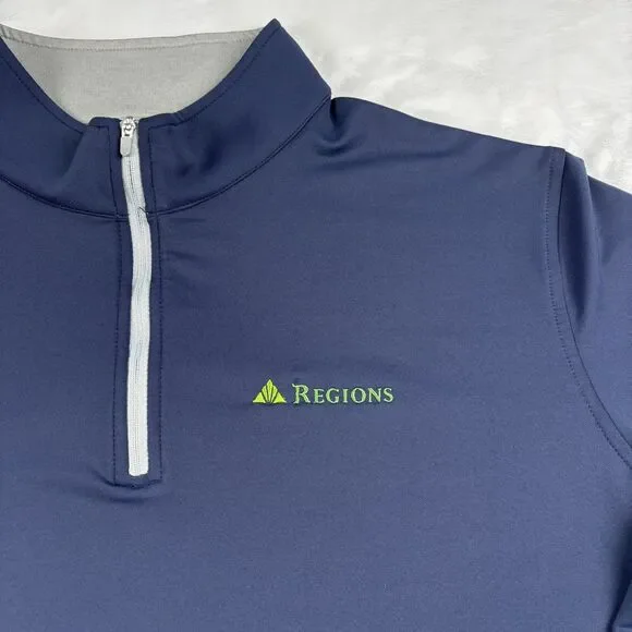 Peter Millar Perth Performance 1/4 Zip Pullover Navy Mens XL Golf Stretch Logo - Picture 3 of 11